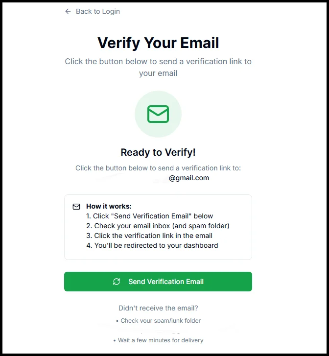 Step 4: Send and check verification email :Connecting Spreadical with WhatsApp Business