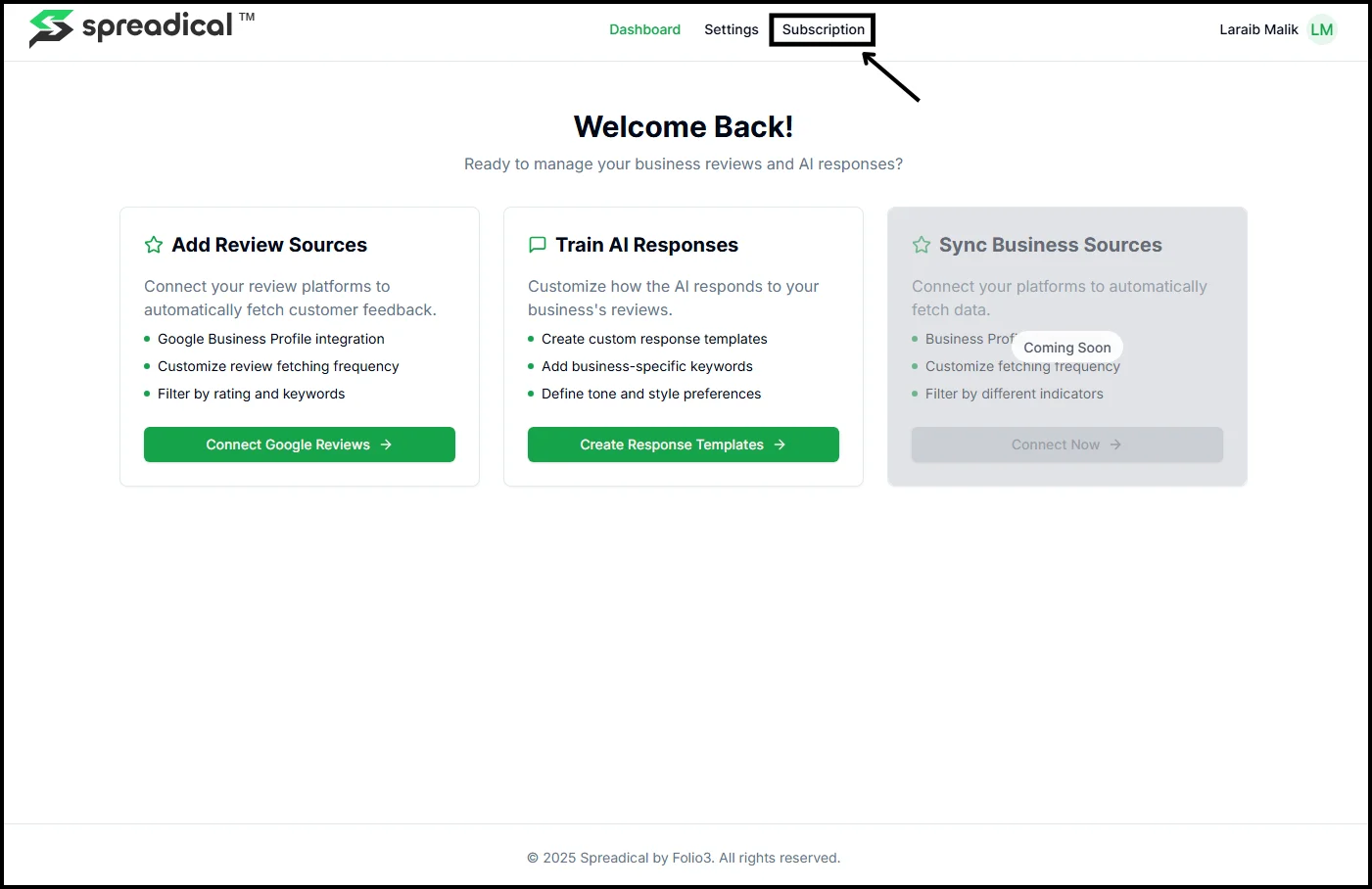 Step 14: Explore subscription plans:
AI responds to your business reviews